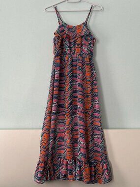 Kids Spaghetti Strap Ruffled Maxi Dress sz 12